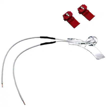 Front. HQRP - Dispenser Water Tube Heater Kit for GE Refrigerator - WR49X10173 Replacement, Line Freeze Prevention.