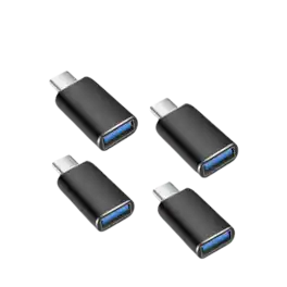 Home Collection - 4-Pack USB-C 3.1 Male to USB-A Female Adapter Converter for OTG Android Phones and Devices
