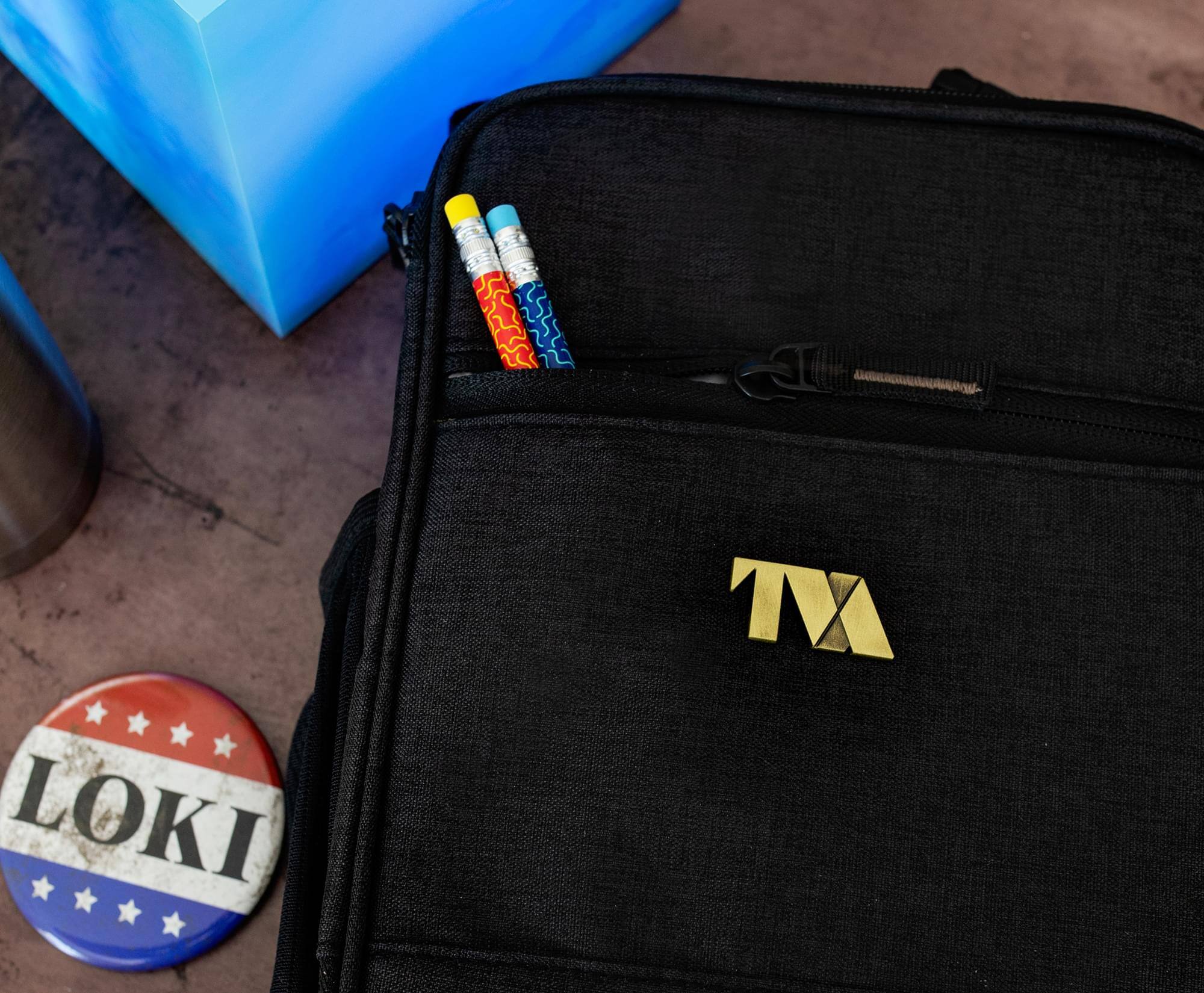 Alt View 2. Marvel - Marvel Studios Loki TVA Limited Edition Pewter Pin | SDCC 2022 Exclusive - Black.