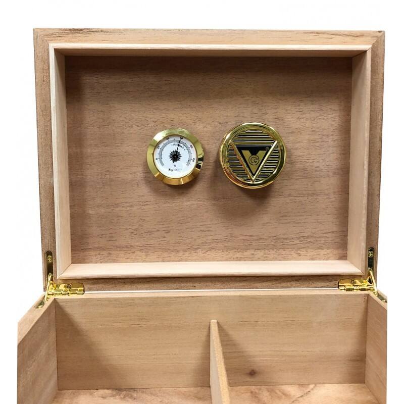 Alt View 1. Prestige - The Bellevue 60 Cigar Humidors - High Lacquer Deep Mahogany Finish.