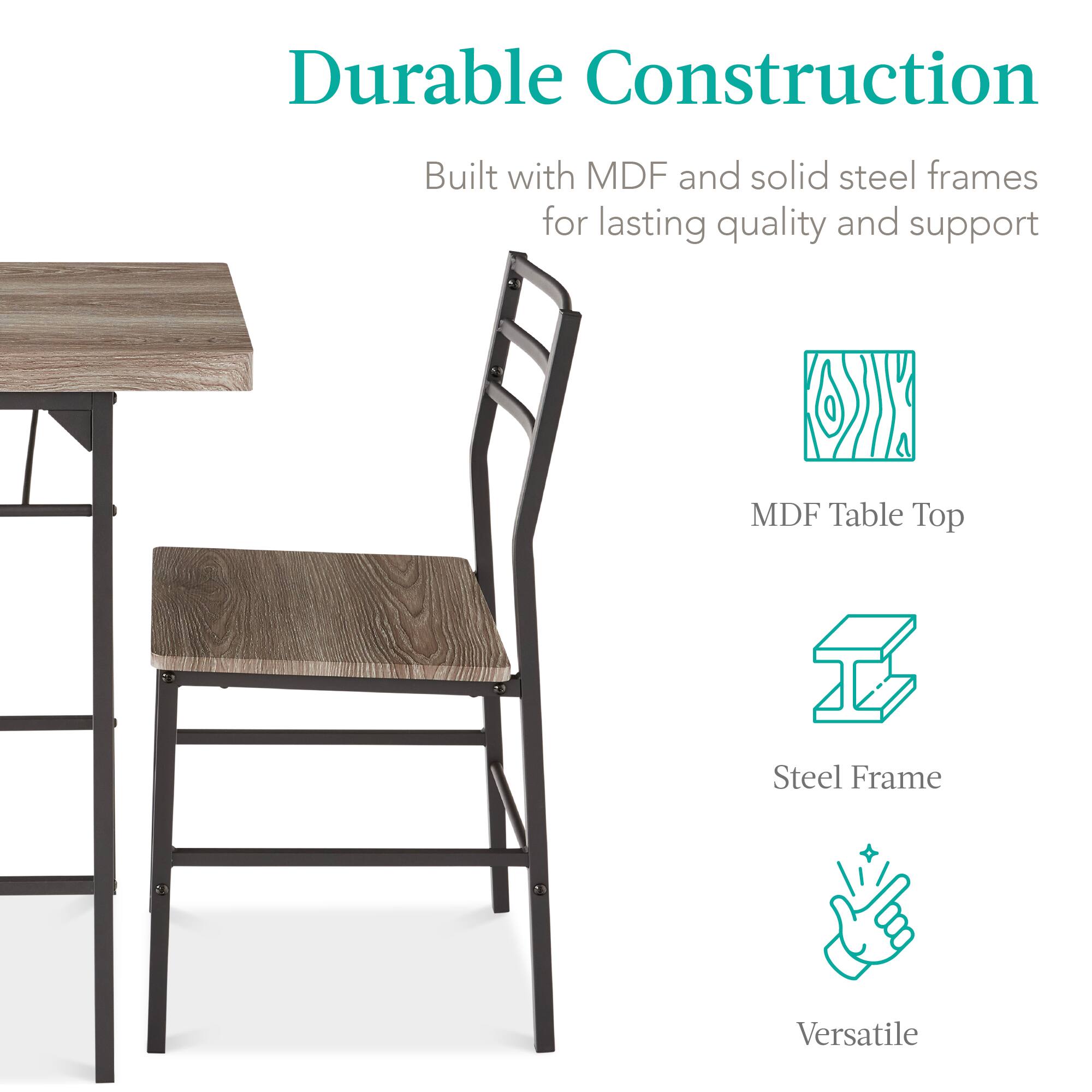 Durable Construction

Built with MDF and solid steel frames for lasting quality and support

- MDF Table Top
- Steel Frame
- Versatile