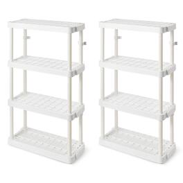Gracious Living - 4 Shelf Adjustable Height Medium Duty Storage, (2 Pack) - White
