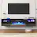 Front. Circus Cirle - 80" Floating TV Stand with 36" Electric Fireplace Heater - Black.