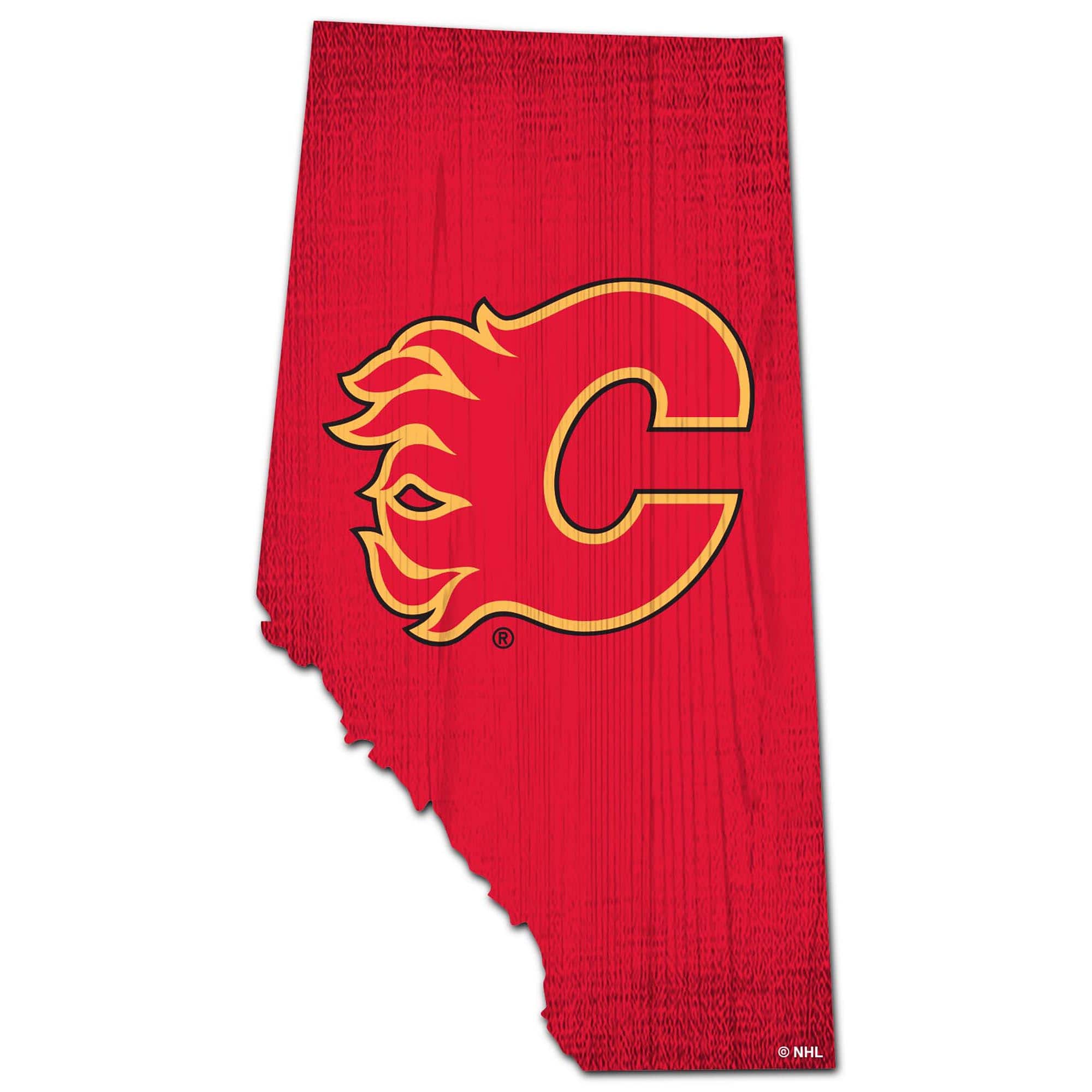 Fan Creations - Calgary Flames 12" Logo State Sign - Multicolor