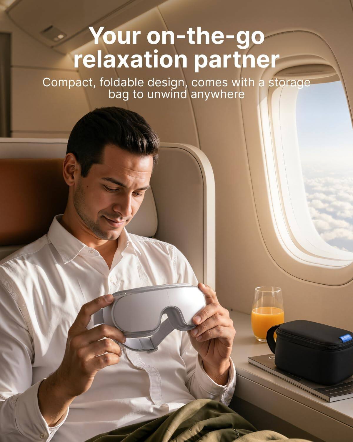 Your on-the-go relaxation partner  
Compact, foldable design, comes with a storage bag to unwind anywhere