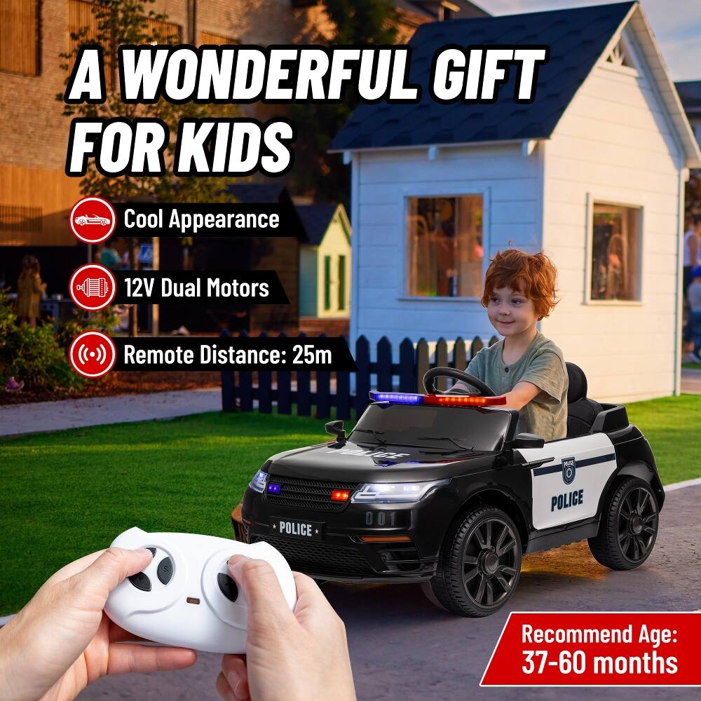 A WONDERFUL GIFT FOR KIDS

Cool Appearance

12V Dual Motors

Remote Distance: 25m

POLICE 001

Recommend Age: 37-60 months