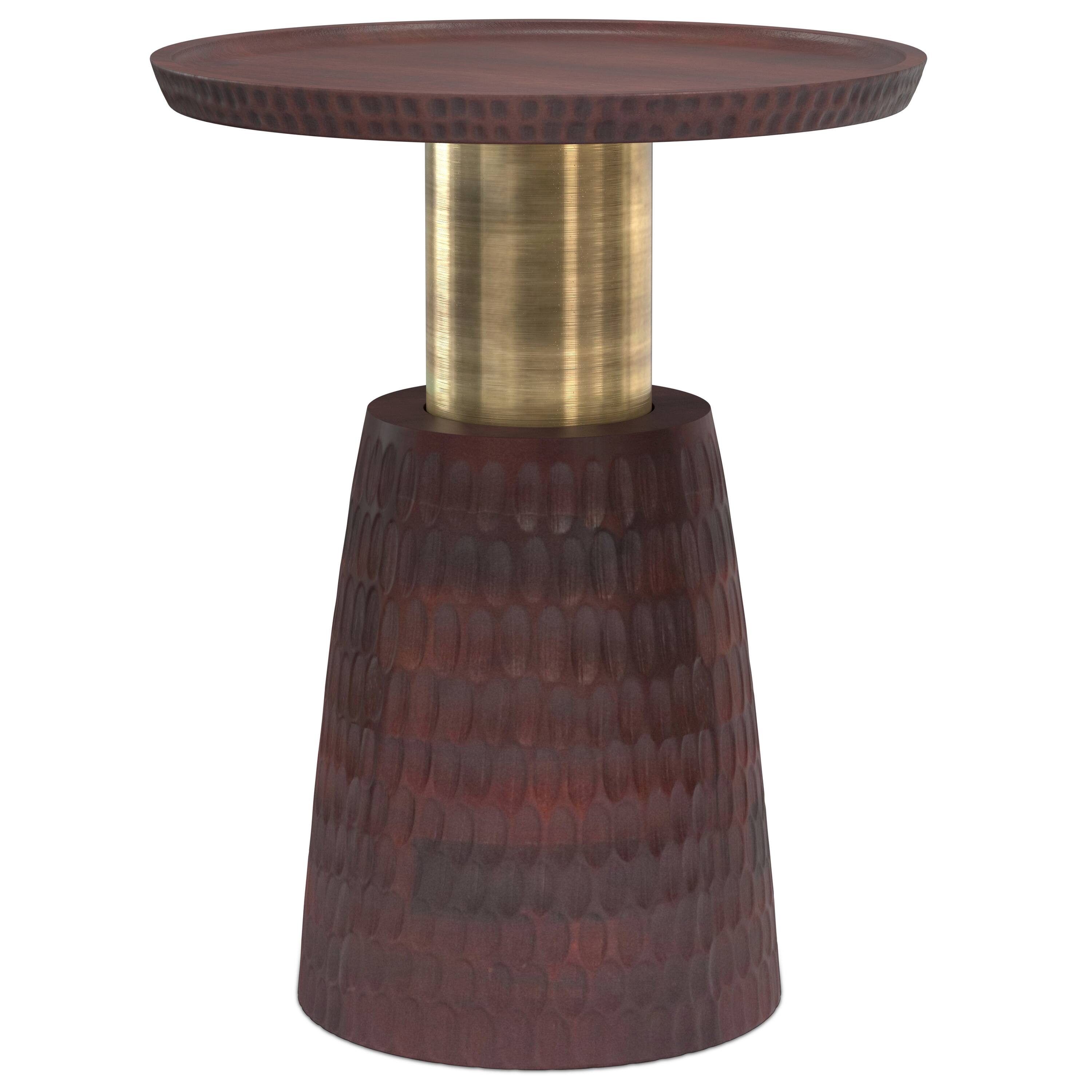 Alt View 2. Simpli Home - Breanna Side Table - Walnut Brown.
