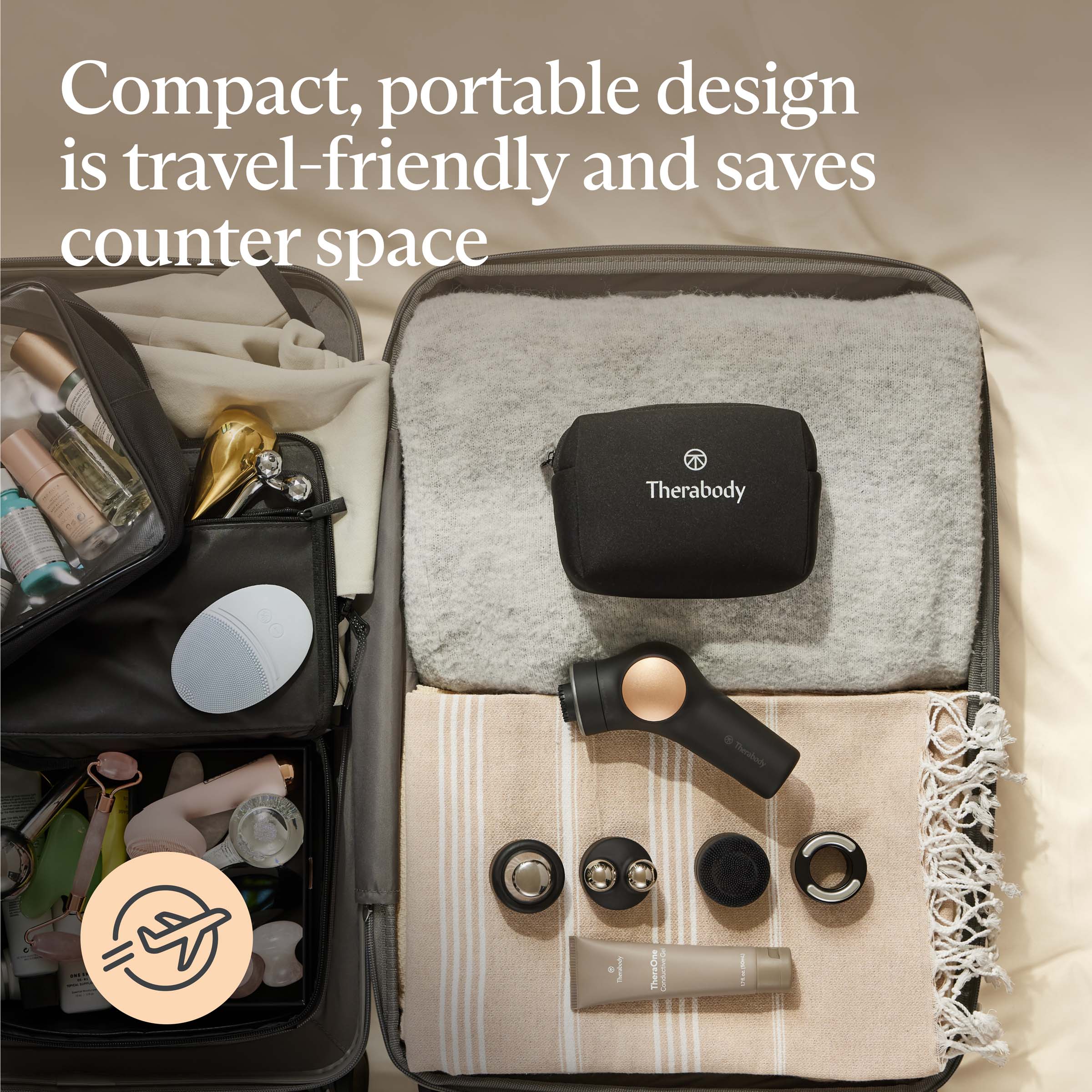 Compact, portable design is travel-friendly and saves counter space

Therabody