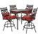 Front Zoom. Hanover - Montclair 5-Piece High-Dining Patio Set with 4 Swivel Chairs and a 33-In. Counter-Height Dining Table - Chili Red/Brown.