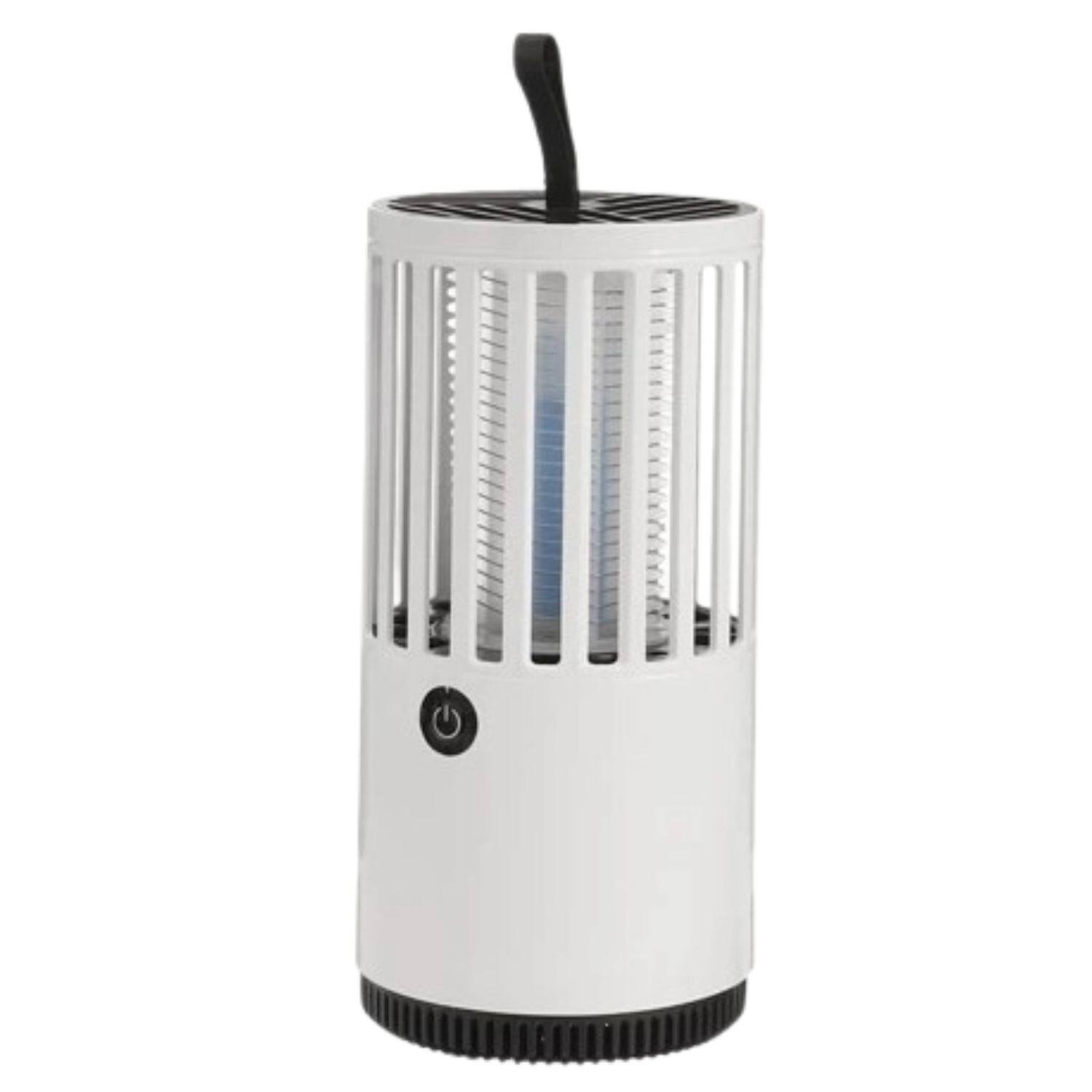 Front. Stock Preferred - Electric Fly Bug Zapper Mosquito Killer LED Light Trap with Rechargeable Battery - White.
