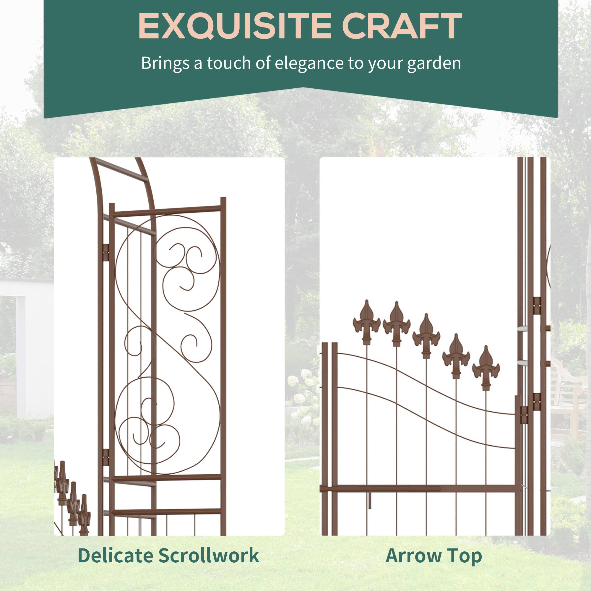 EXQUISITE CRAFT  
Brings a touch of elegance to your garden  

Delicate Scrollwork  
Arrow Top