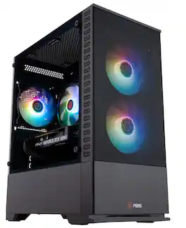 ADVANCED BATTLESTATIONS - ABS Cyclone Aqua Gaming PC - Windows 11 - Intel Core 5 Processor 120 - GeForce RTX 5060 - 32GB DDR4 - 1TB M.2 NVMe SSD - Black