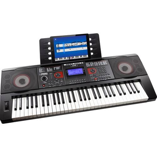 Rockjam - Rechargeable 61 Key Music Keyboard w/MIDI Connectivity - Black