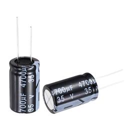 Unique Bargains - 4700uF 35V 18x32mm Electrolytic Capacitor, Radial Leads Aluminum, 10pcs, 105C High Temp for TVs, LCD Monitor, VCD - Black