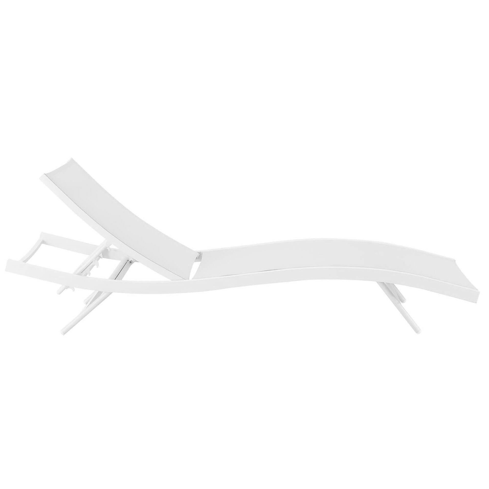 Left. Modway - Glimpse Outdoor Patio Mesh Chaise Lounge Chair by Modway - White White.