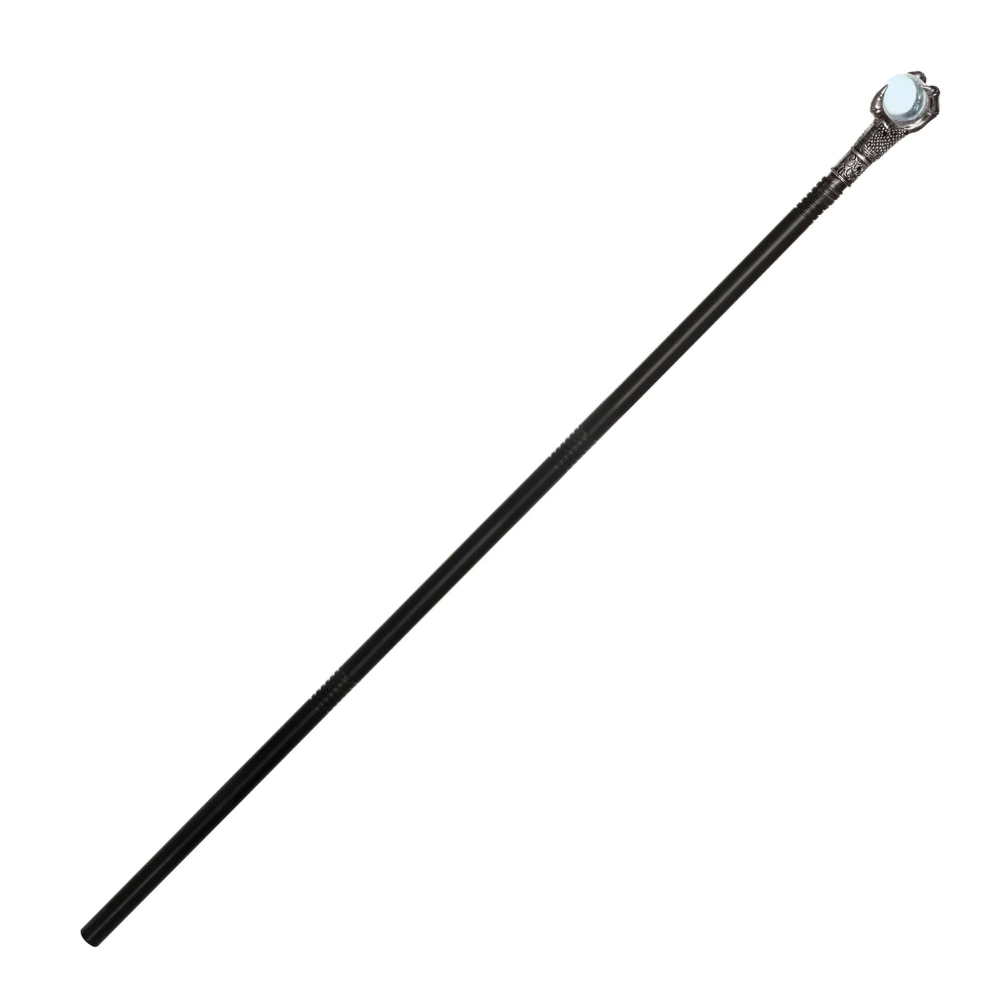 Front. Underwraps - Dragon Crystal Ball Claw Plastic Cane Adult Costume Accessory - Black.