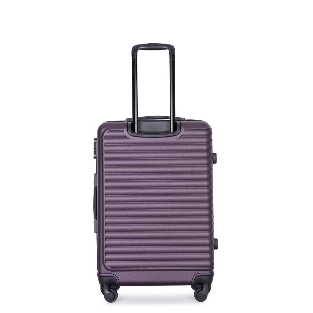 Left. Ropilly - Ropilly 3 Piece Luggage Set Purple ABS Hardshell Suitcase with Wheels - Purple.