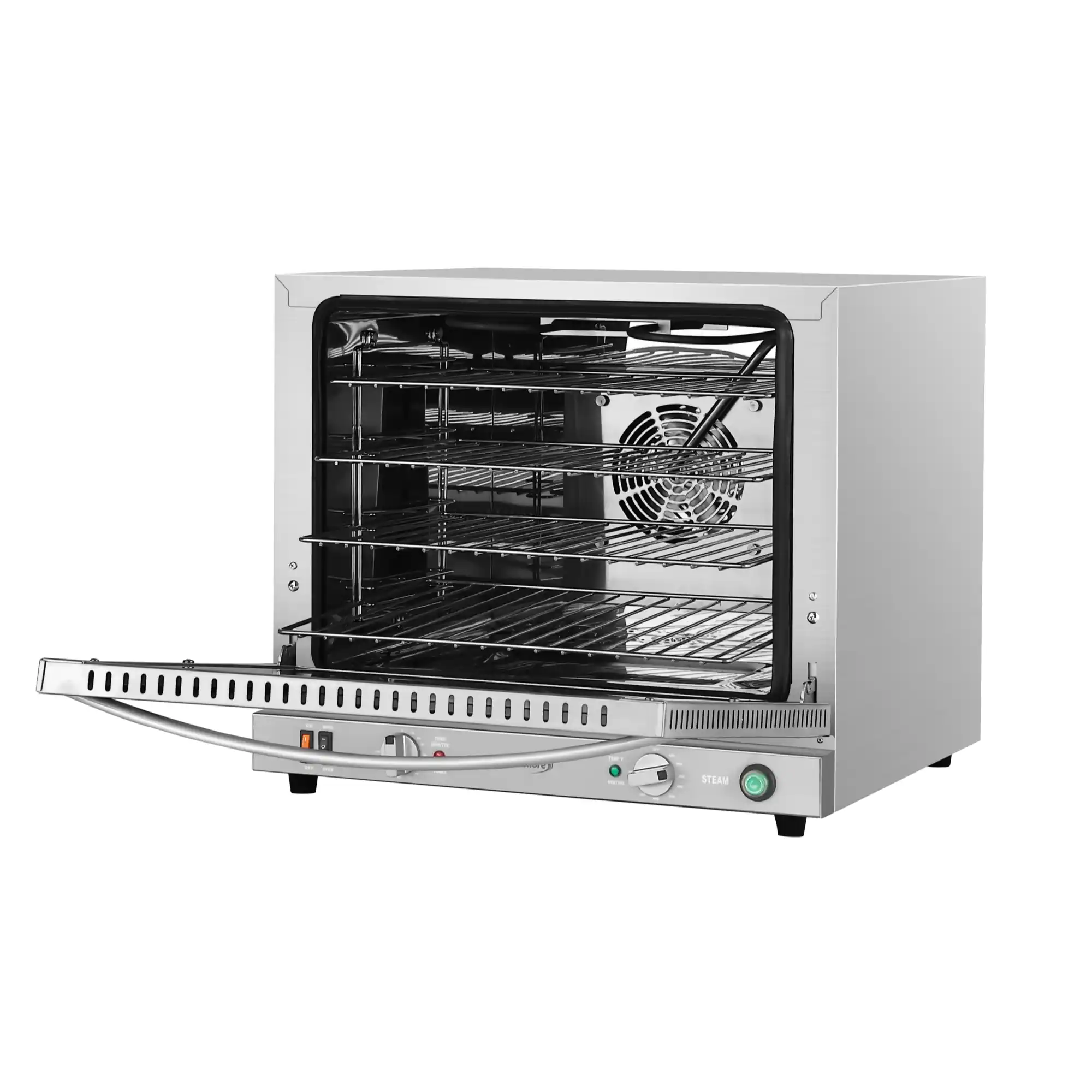 Alt View 8. Koolmore - Countertop Convection Oven for Half-Size Pans with 4 Racks 2800W of Power and Steam Injection, 240V in Stainless-Steel - Stainless Steel.