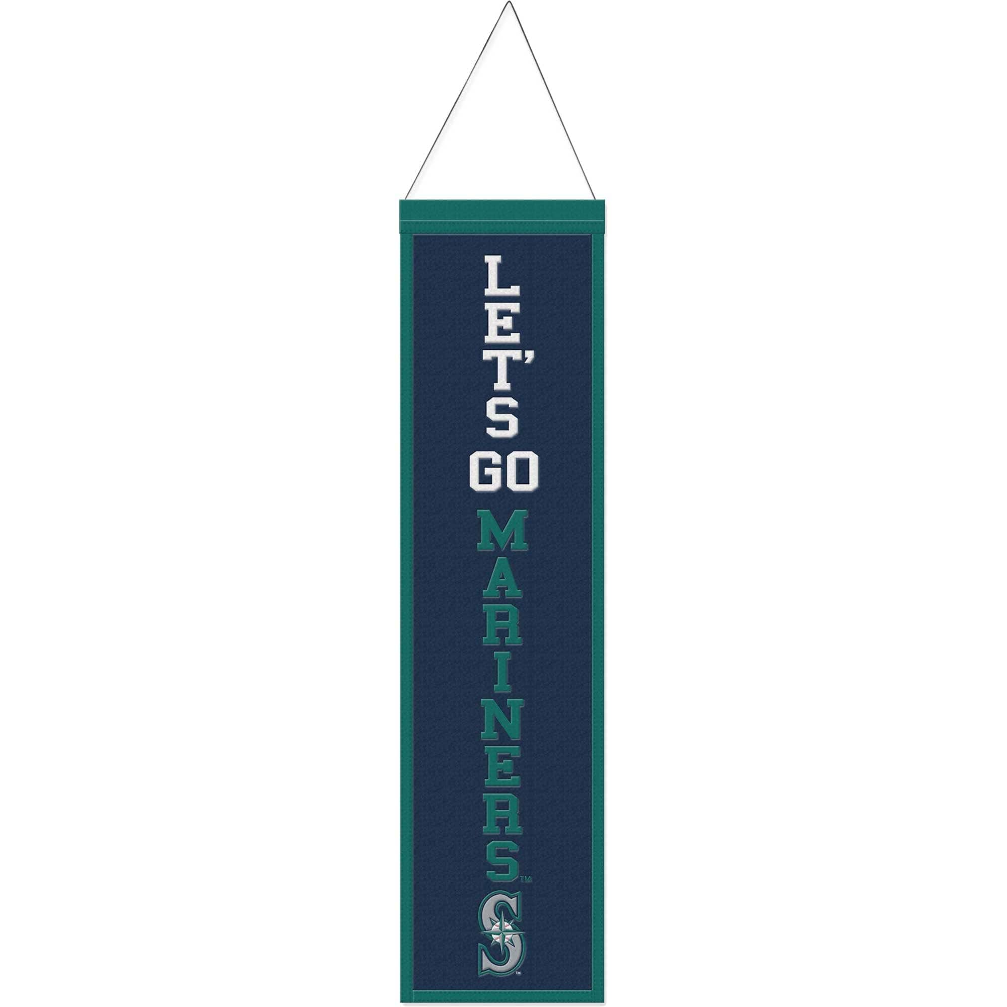 WinCraft - Seattle Mariners 8" x 32" Slogan Wool Banner - Multicolor