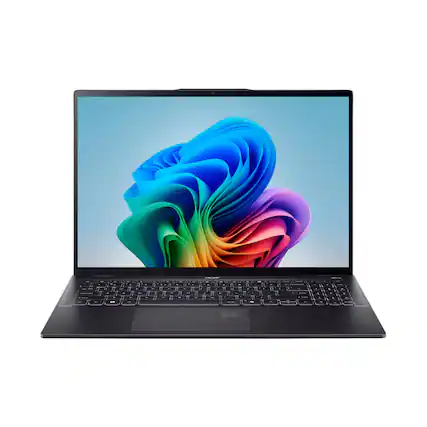 Front. Acer - Acer Swift 16 AI 16" Touchscreen Laptop,Intel Ultra 7 256V,16GB RAM,2TB SSD,Backlit Keyboard,Win 11,Black - Black.
