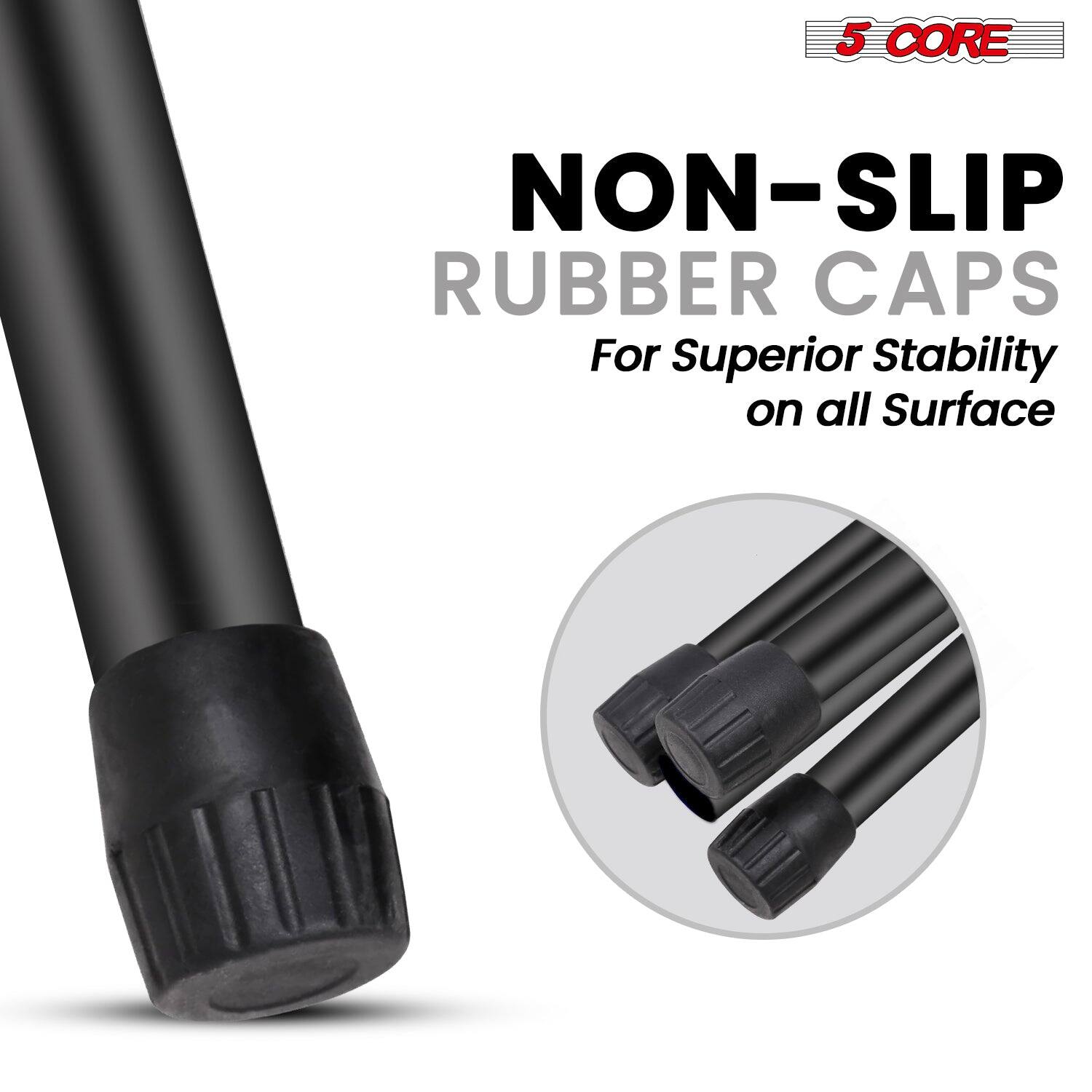 5 CORE NON-SLIP RUBBER CAPS For Superior Stability on all Surfaces