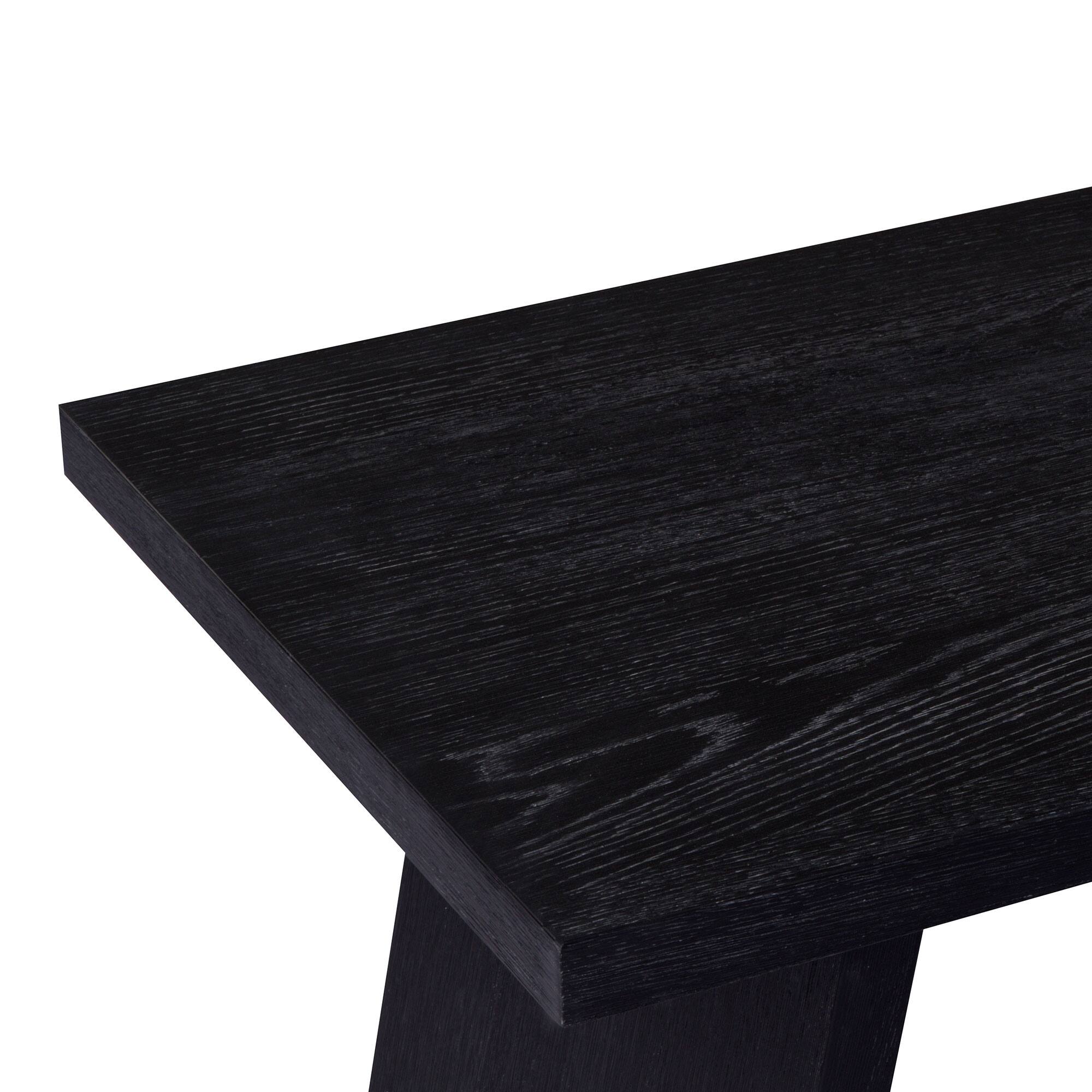 Alt View 2. Maven Lane - Maven Lane Marcella Wood Coffee Table, Contemporary Accent Table, Aged Black - Aged Black.