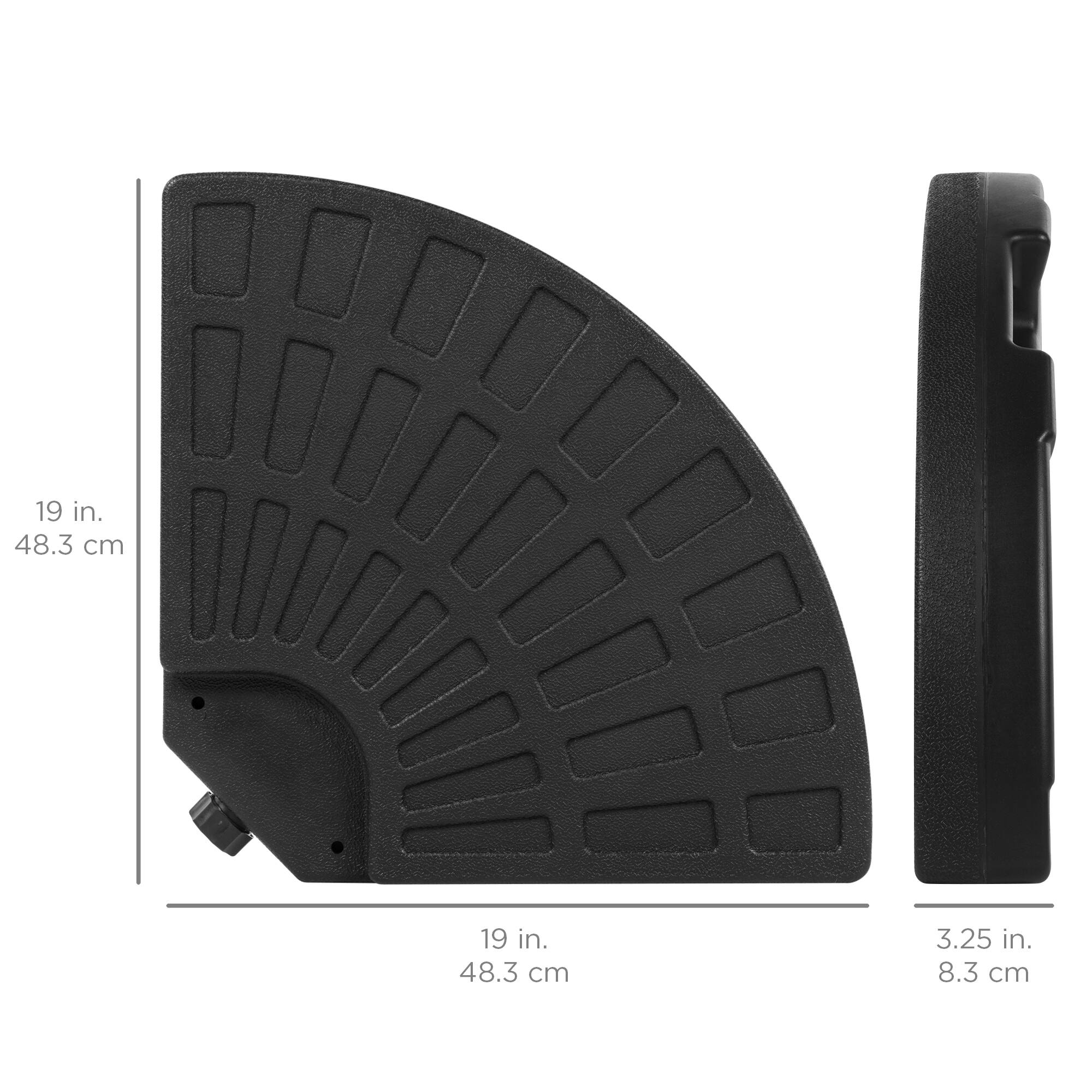 19 in. 48.3 cm  
19 in. 48.3 cm  
3.25 in. 8.3 cm