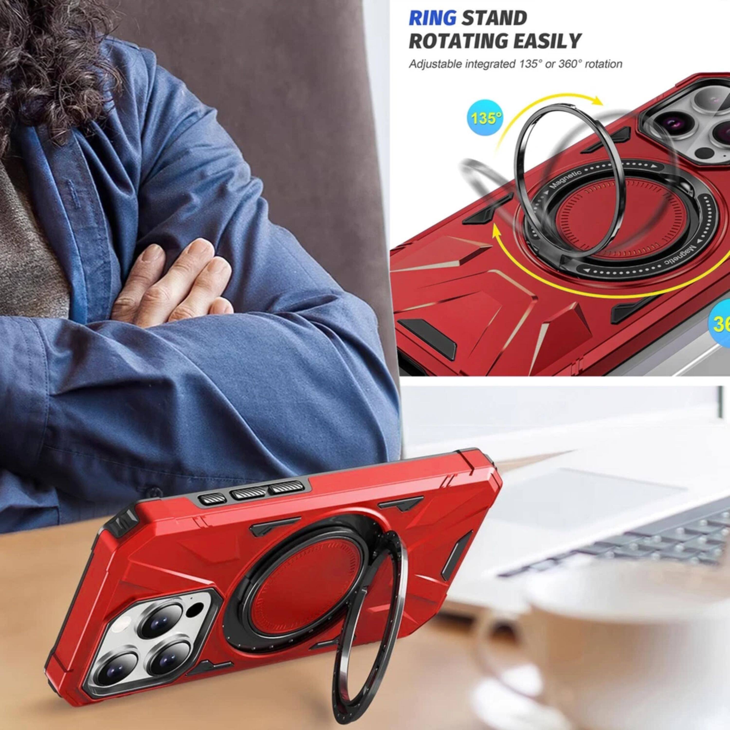 RING STAND ROTATING EASILY  
Adjustable integrated 135° or 360° rotation
