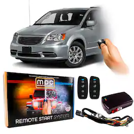 MPC - Plug-n-Play 4-Button 2-Way Remote Start For 2011-2016 Chrysler Town & Country - Black