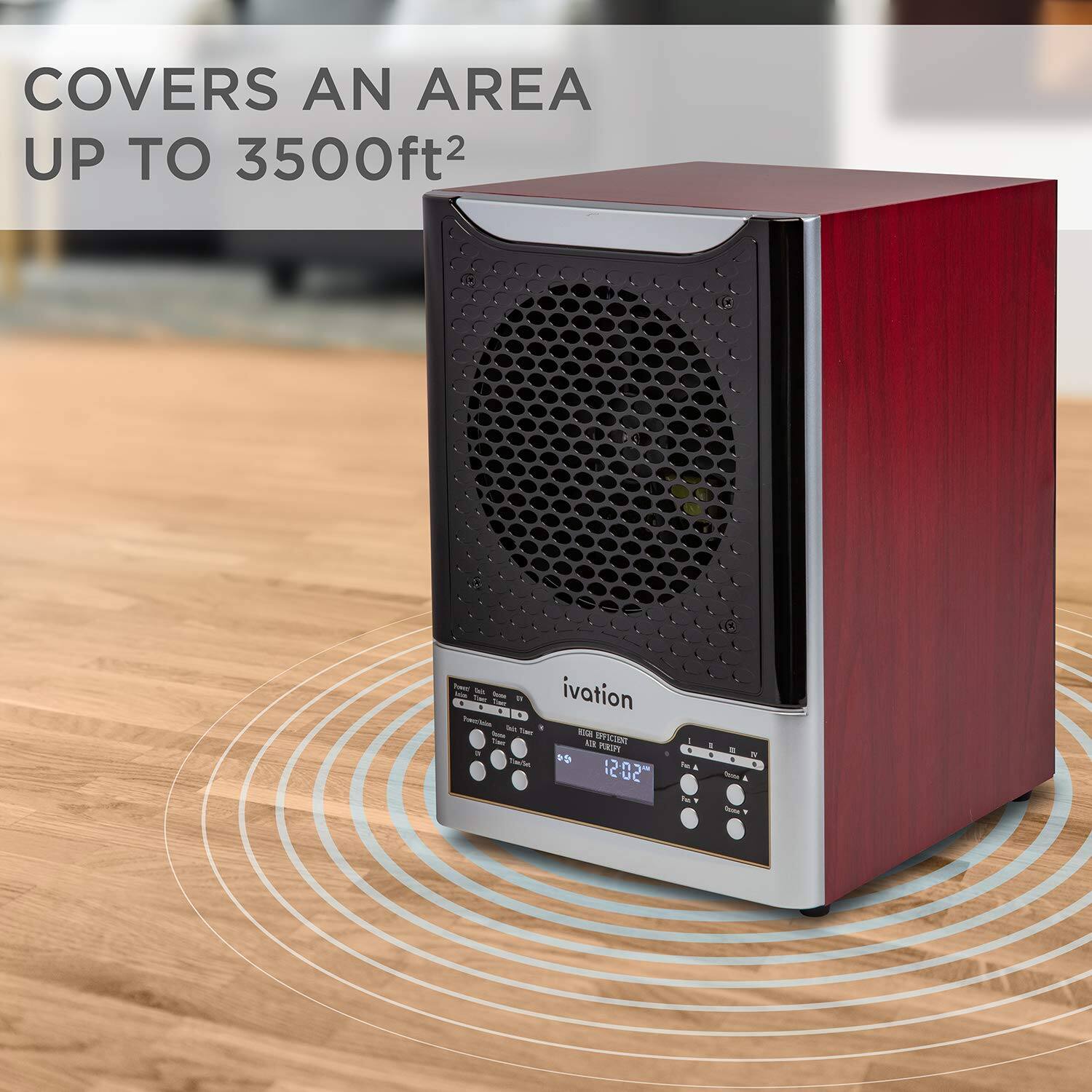 COVERS AN AREA UP TO 3500ft2, ivation, i-S uB Ii FRIFE, *12:02, fe a 1 . - & -