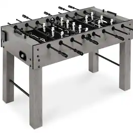 Best Choice Products - Large 54in Full-Size Foosball Table for Home, Game Room w/ 2 Balls, 2 Cup Holders - Gray