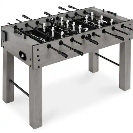 Front. Best Choice Products - Best Choice Products Large 54in Full-Size Foosball Table for Home, Game Room w/ 2 Balls, 2 Cup Holders - Gray - Gray.