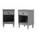 Angle. Walker Edison - Modern 2-Piece 1-Drawer Nightstand Set - Grey.