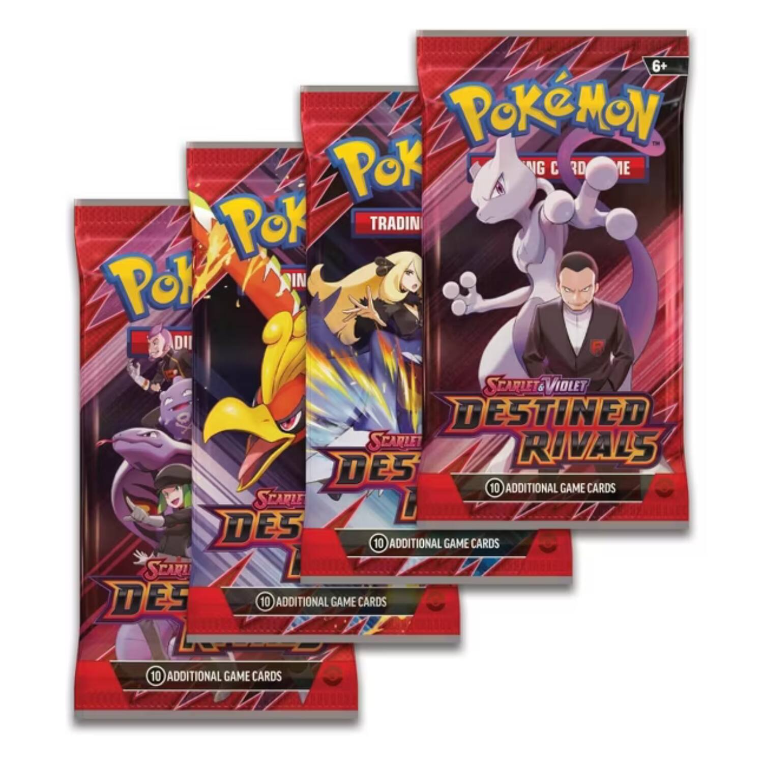 6+ Pokémon Trading Card Game: Scarlet & Violet Destined Rivals  
10 Additional Game Cards  
Scarlet & Violet Destined Rivals  
10 Additional Game Cards  
Scarlet & Violet Destined Rivals  
10 Additional Game Cards  
Scarlet & Violet Destined Rivals  
10 Additional Game Cards