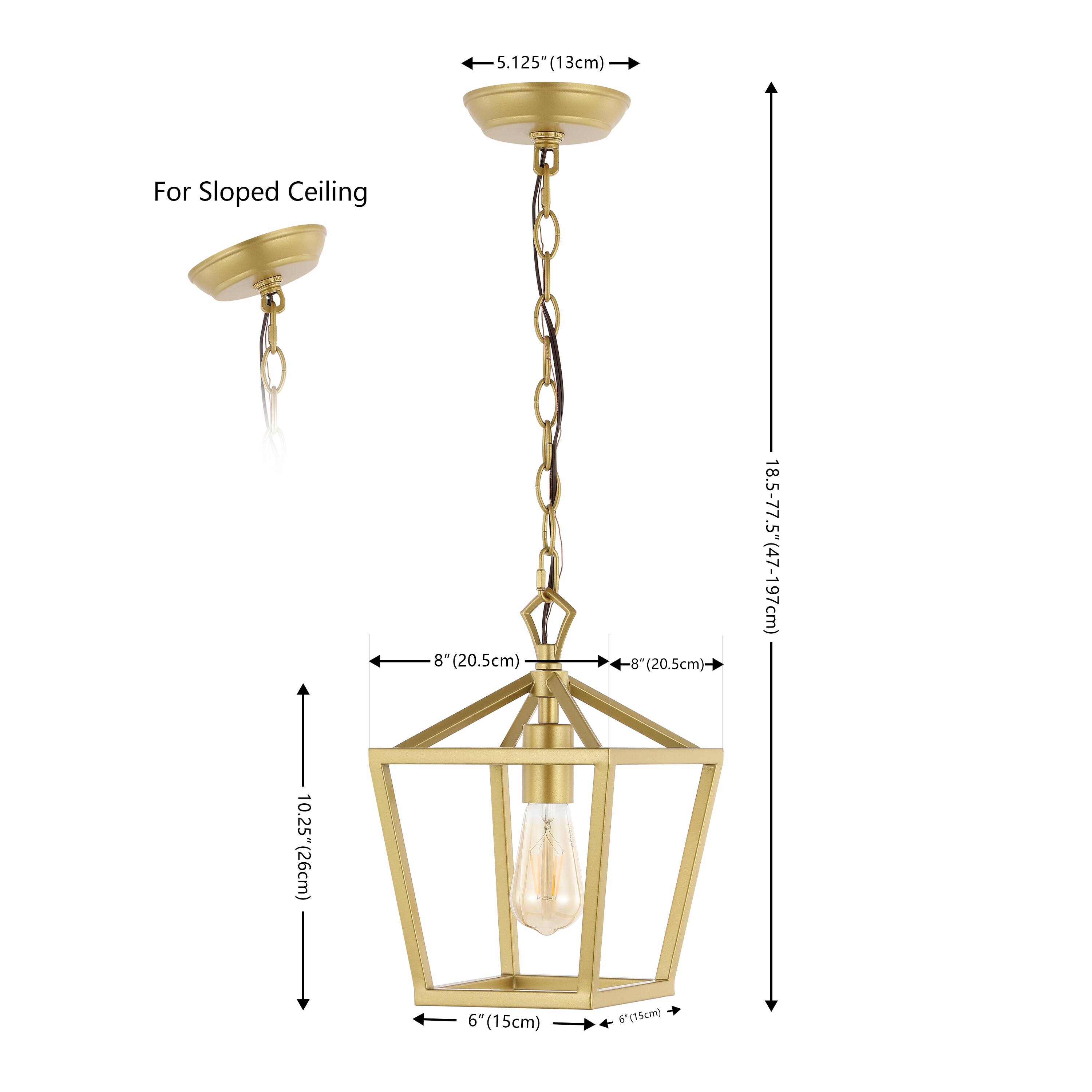 5.125" (13cm) For Sloped Ceiling  
8" (20.5cm)  
18.5-77.5" (47-197cm)  
10.25" (26cm)  
6" (15cm)