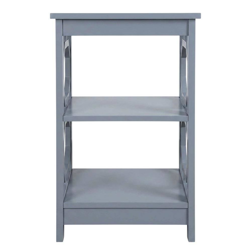 Angle. FurniFact - Black End Table with Modern Design and Solid Construction - Gray.