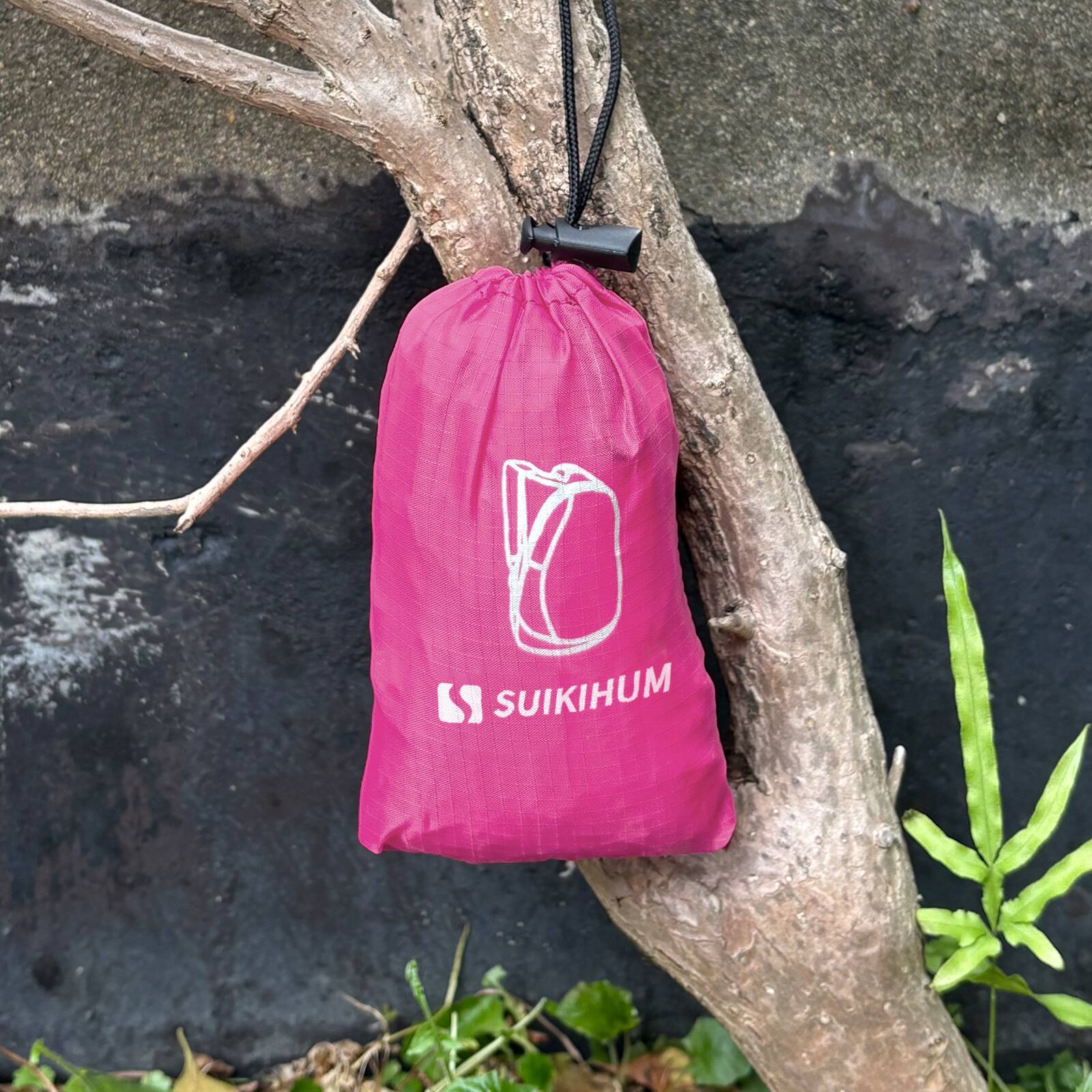 Alt View 5. Unique Bargains - 20L Ultra Hiking-Daypack Lightweight Foldable Travel Packable Backpack for Camping Cycling Outdoor - Rose Red.