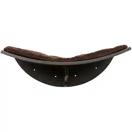 TRIXIE - Lea Space Saving Wall Mounted Cat Perch with Soft Cushion - Espresso Brown