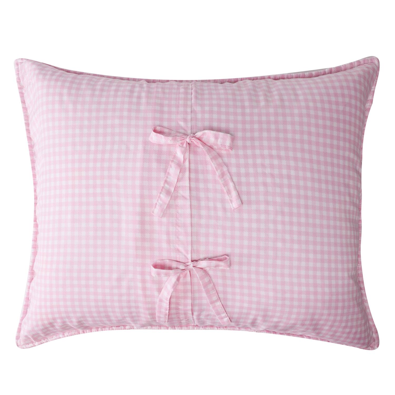 Left. Greenland Home Fashions - Greenland Home Fashions 100% Cotton Face 100% Microfiber Back Veronica's Hearts Sham Standard Pink - Pink.