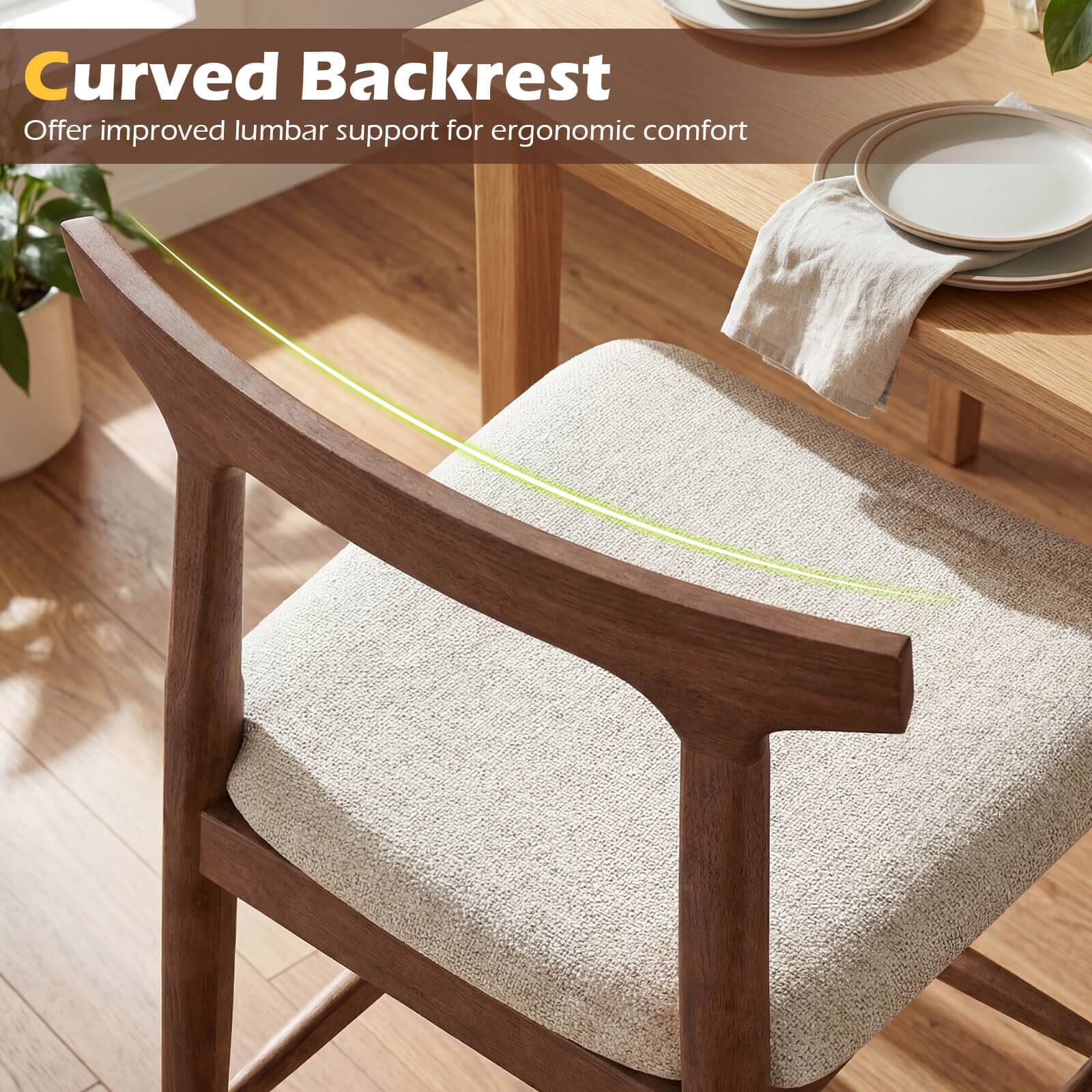 Curved Backrest  
Offer improved lumbar support for ergonomic comfort