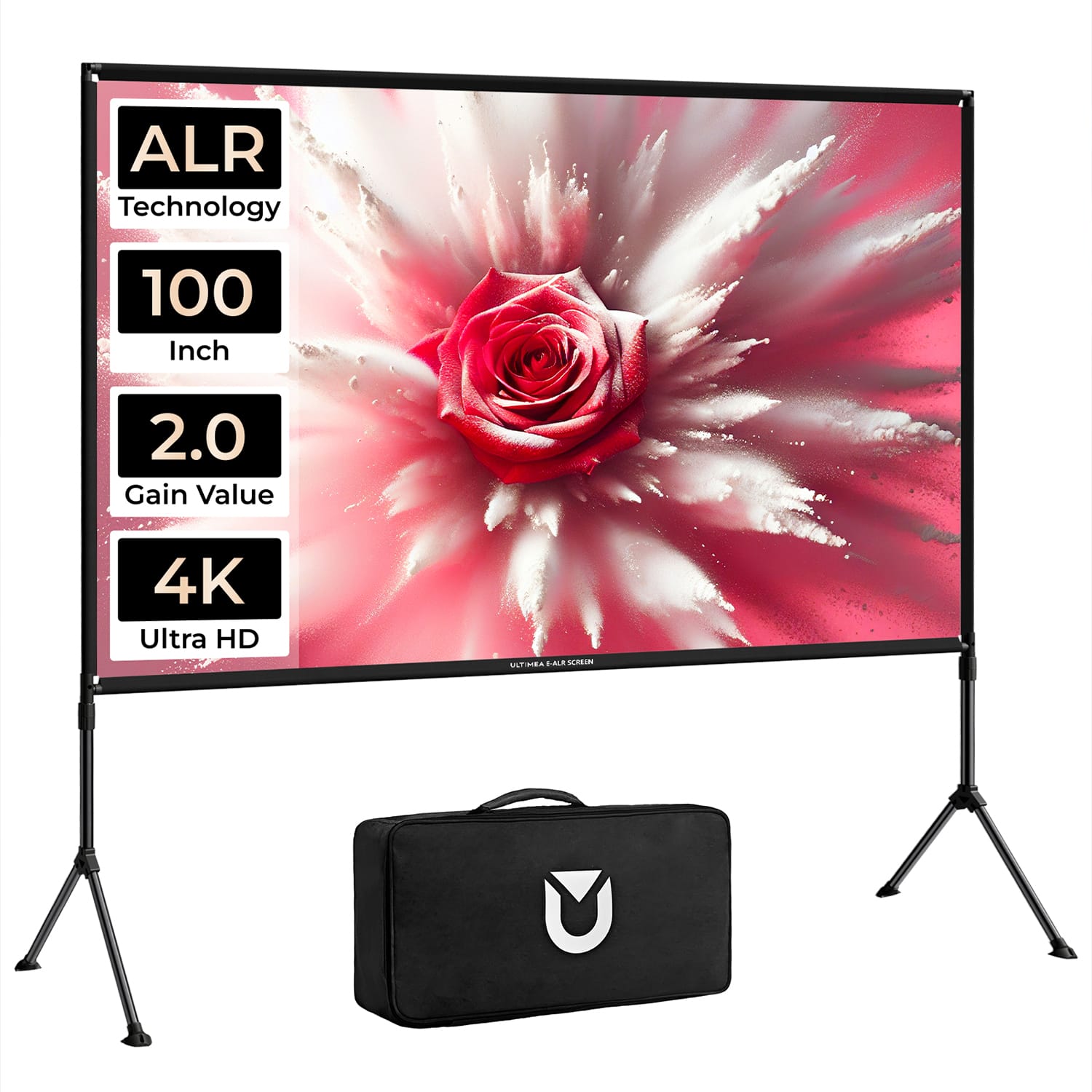 ALR Technology
100 Inch
2.0 Gain Value
4K Ultra HD