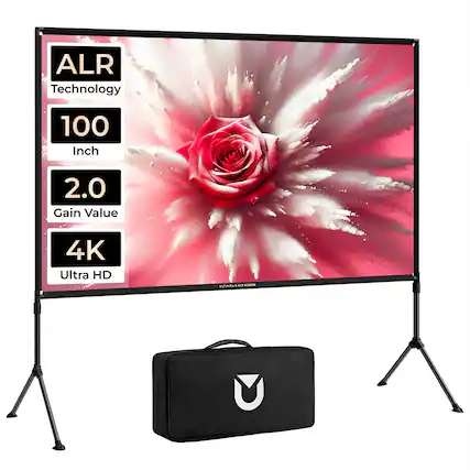 ALR Technology
100 Inch
2.0 Gain Value
4K Ultra HD