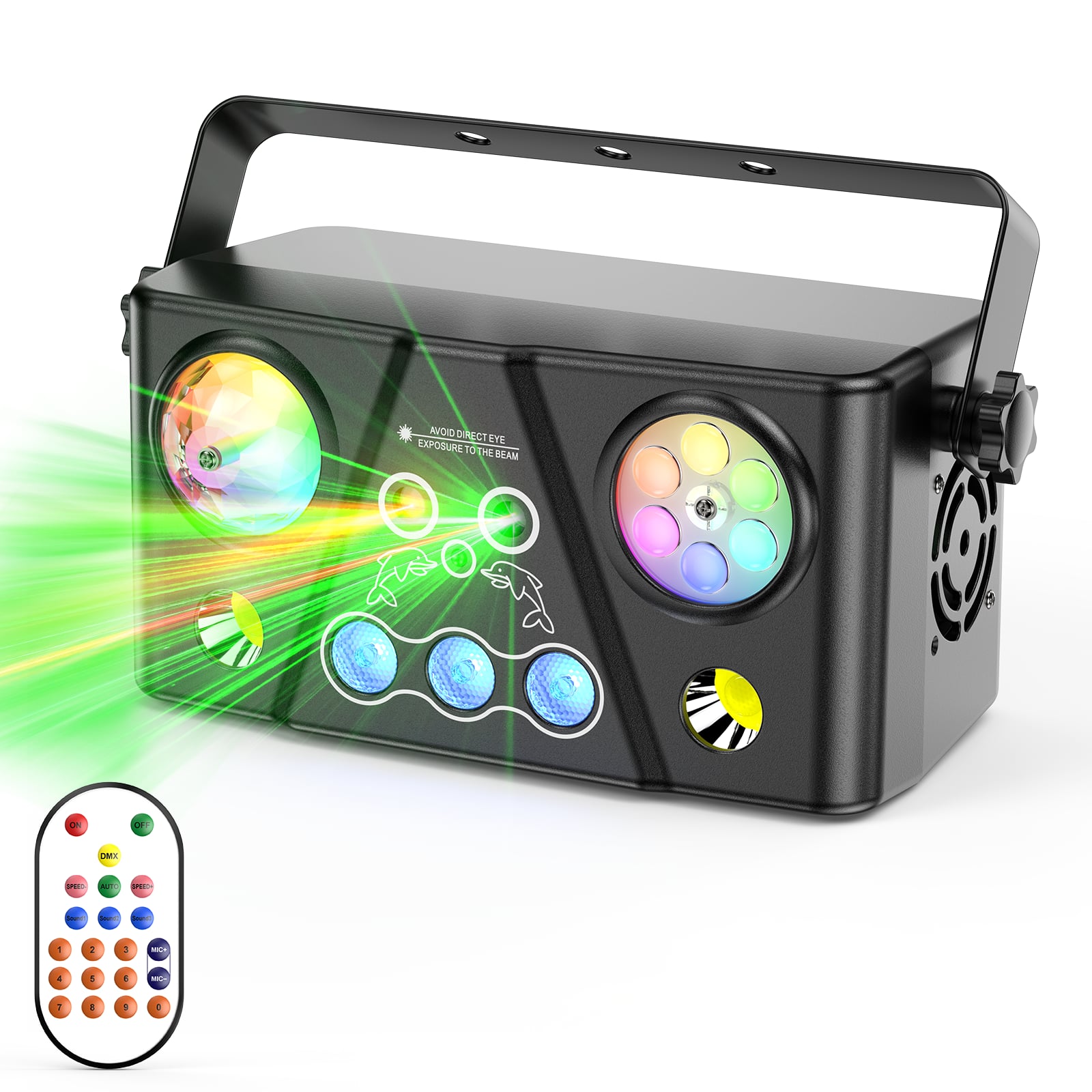 UKing - RGB LED Laser Projector Beam DMX Strobe DJ Disco Party Stage Laser Effect Lights