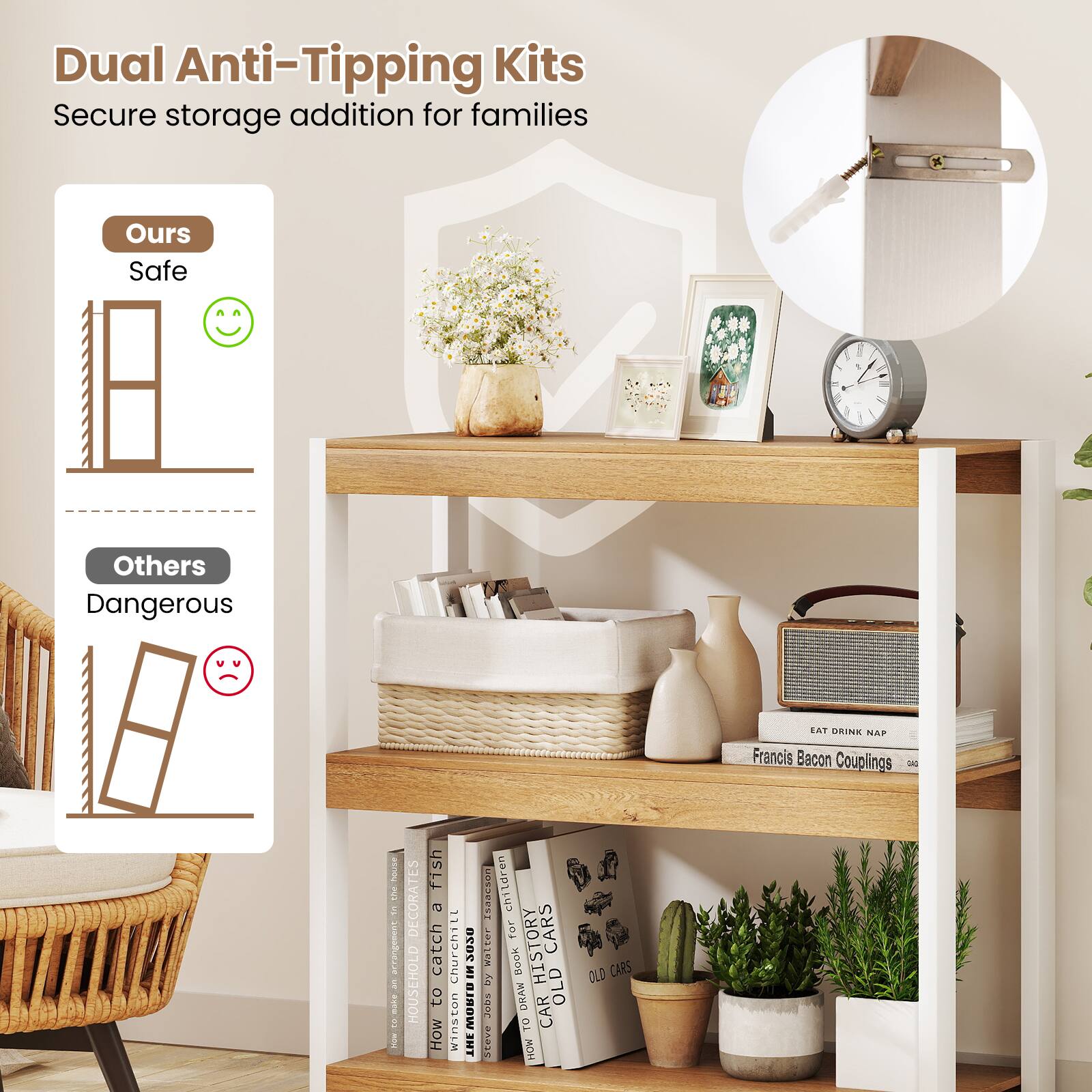 Dual Anti-Tipping Kits Secure storage addition for families

Ours Safe

Others Dangerous

Francis Bacon Couplings

EAT DRINK NAP

HOUSEHOLD DECORATION

HOW TO CATCH A CHURCHIT

2020

TO DRAW

HISTORY

OLD CARS

HOW TO DRAW CARS