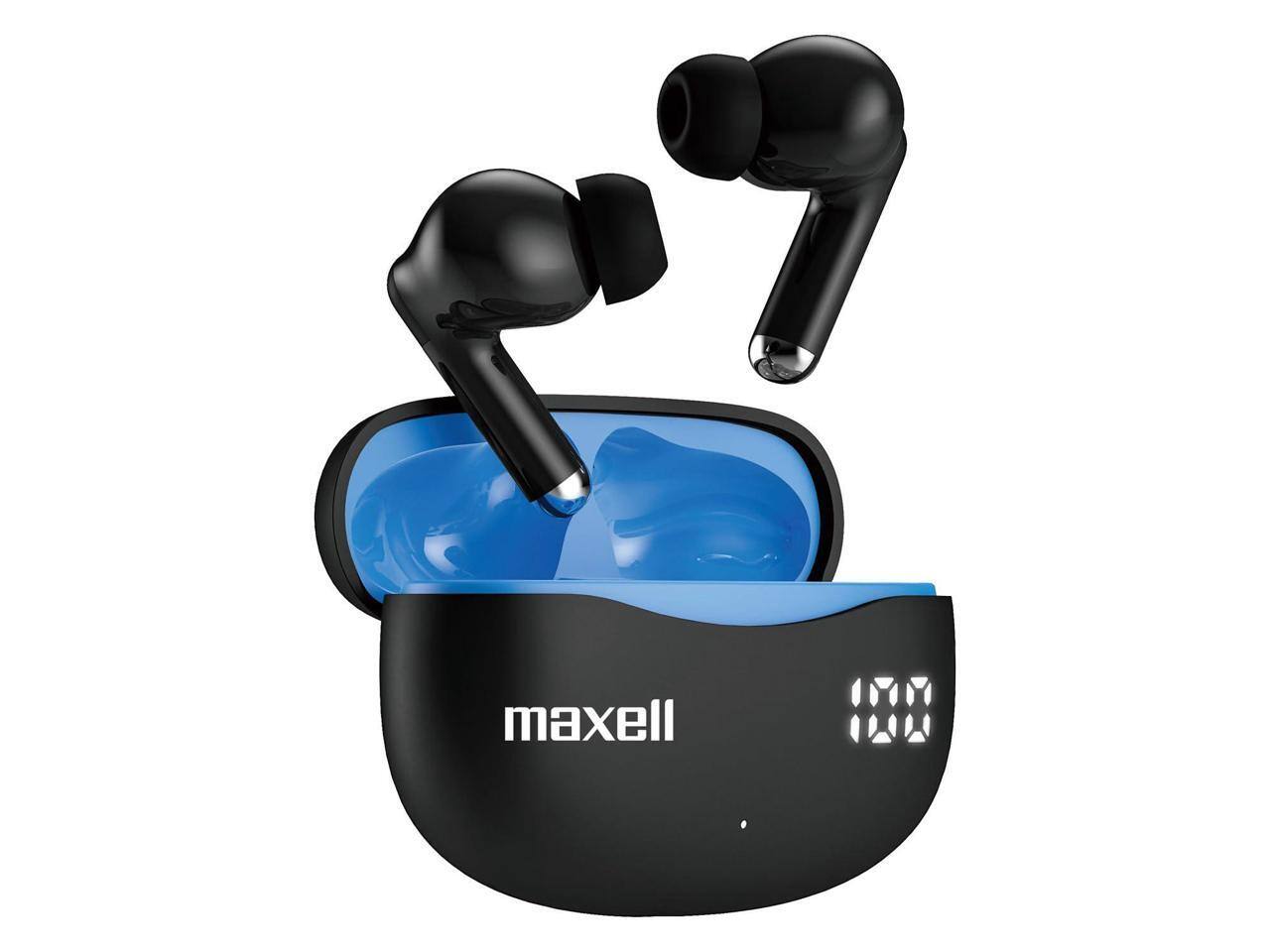 Alt View 5. Maxell - Maxell ANC-BLU Bass 13 Bluetooth Earbuds Active Noise Cancelling - True Wireless (Black)   - HEADPHONES - Multicolor.