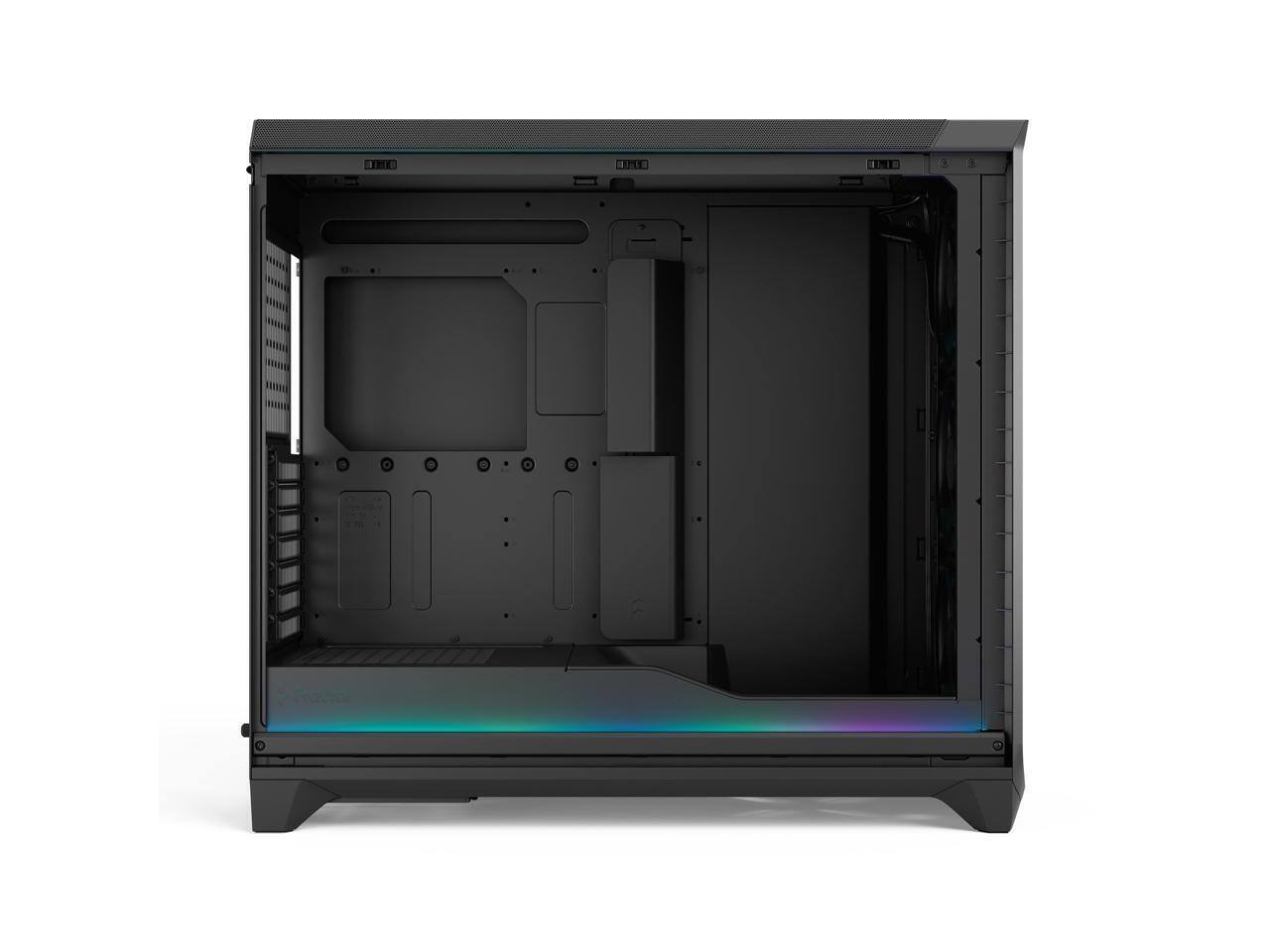 Angle. Fractal Design - Meshify 3 XL Ambience Pro RGB Computer Case - Black.