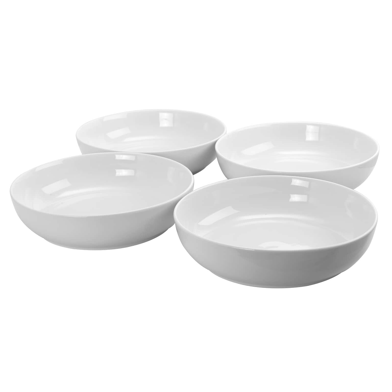 Gibson - Home Extra Wide 8.5 in. Stoneware Dinner and Serving Bowls, Set of 4 - White - Thumbnail 3
