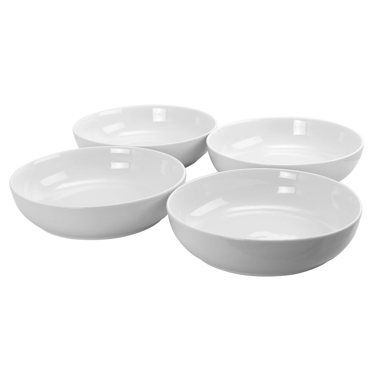 Alt View 4. Gibson - Gibson Home Extra Wide 8.5 in. Stoneware Dinner and Serving Bowls in White, Set of 4 - White.