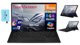 ASUS - ROG Flow 2-in-1 Laptop 13.4 WQXGA (AMD AMD Ryzen AI MAX+ 395, 128GB LPDDR5X, 1TB SSD, Win 11 Pro) w/USB Hub - Off Black
