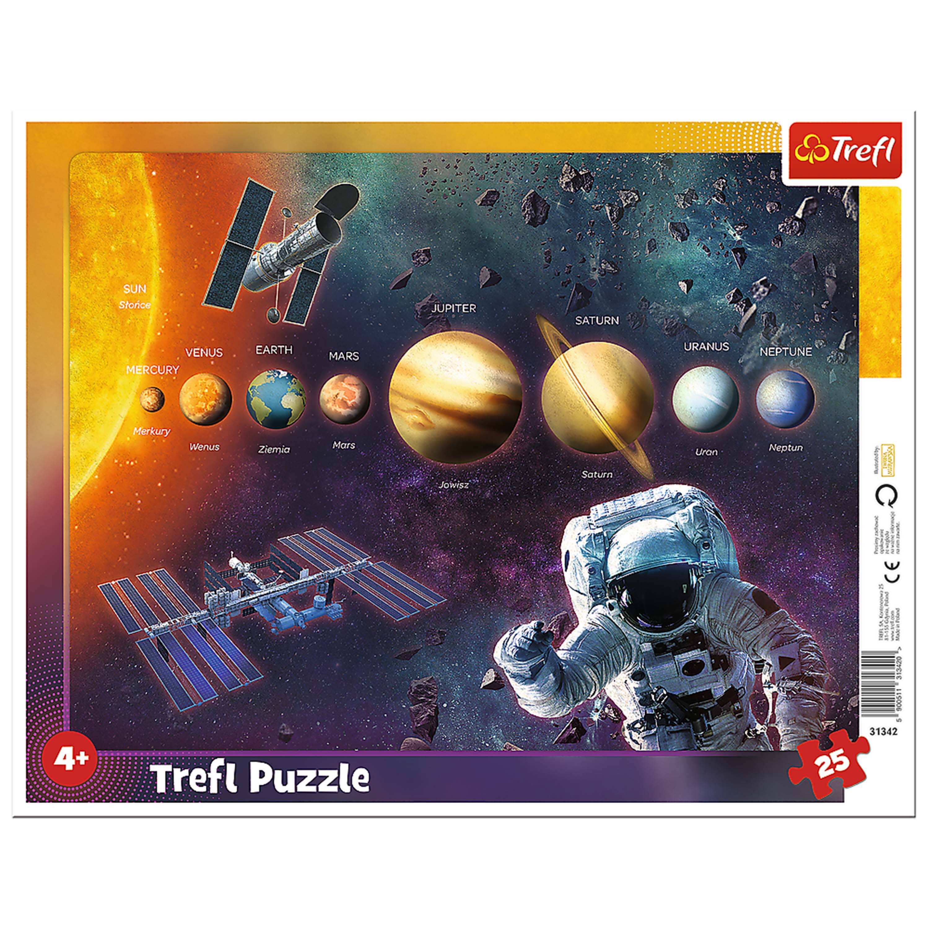 Trefl  
SUN Stance  
JUPITER  
SATURN  
VENUS MERCURY  
EARTH  
MARS  
URANUS  
NEPTUNE  
Merkury Wenus  
Ziemia  
Mars  
Uran  
Neptun  
Jowisz  
Saturn  
4+  
Trefl Puzzle  
- 1:20 30001 0 31342 25